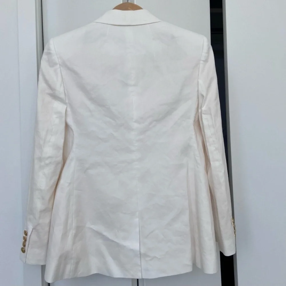 J. Crew - 2024 Madelyn Blazer in Linen Blend - Color Ivory Size 4 - BZ883 - NWT - Picture 4 of 11